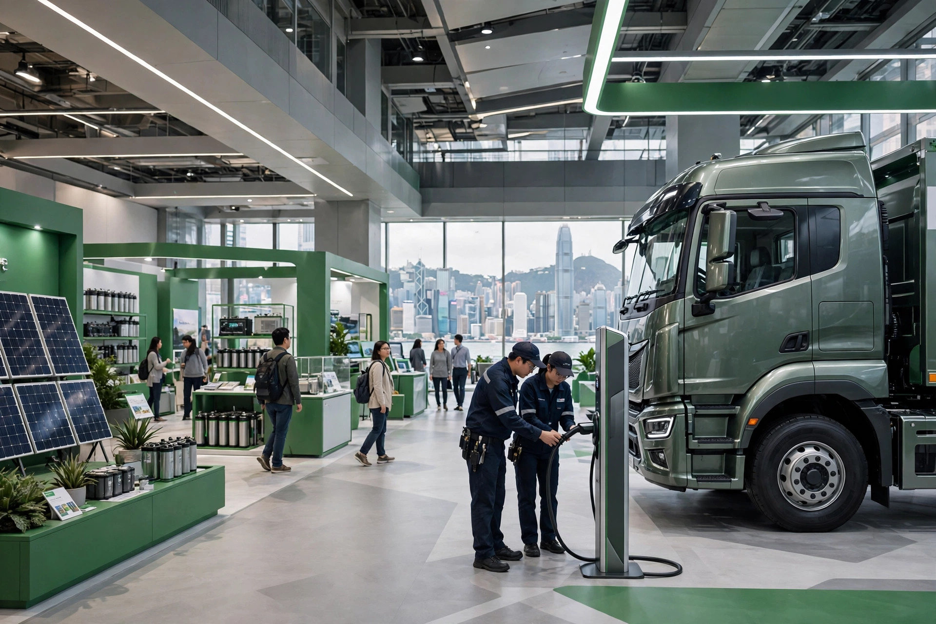 香港绿色科技展馆:电动重卡超快充电展示