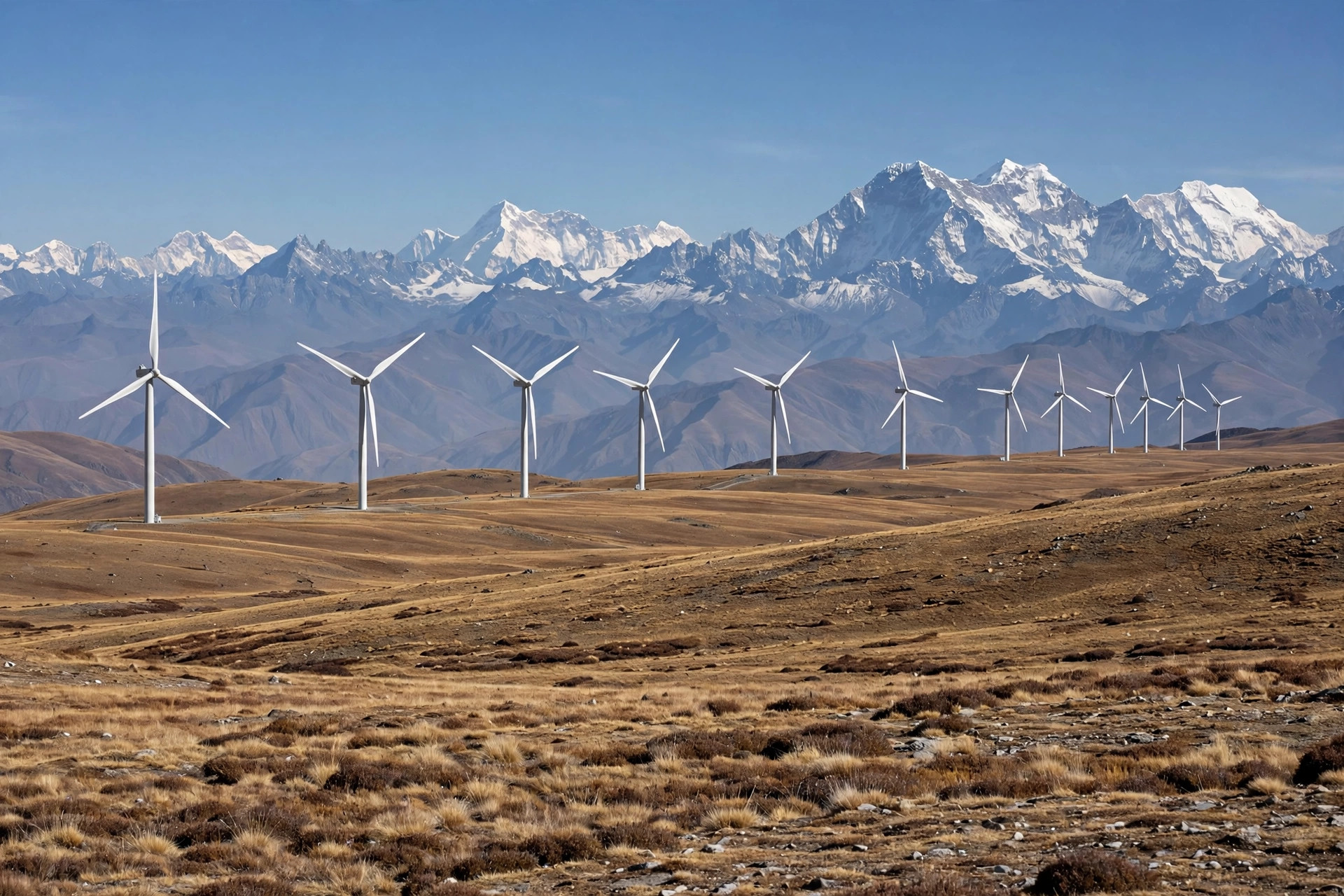 AI配图:高原风电